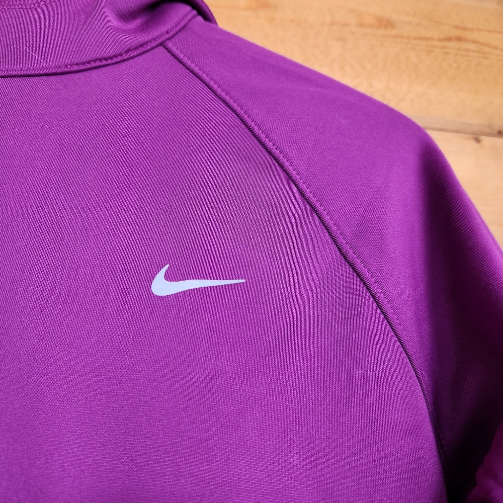 NIKE Element Purple Thermal Dri-Fit Running Hoodie 424841-551 Mesh Athletic Sz M - Picture 4 of 11